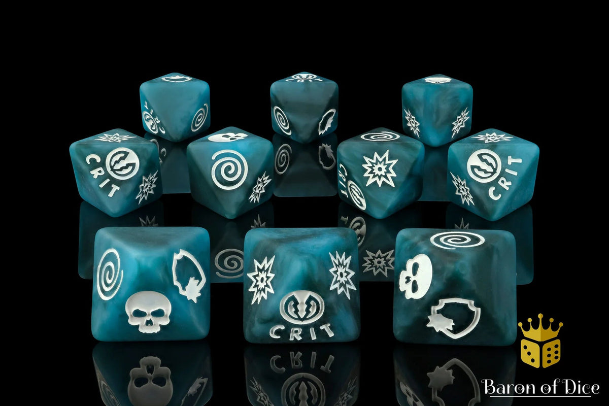 HammerHouse Baron Of Dice Superhero Collection, Moon Bolt D8 Dice