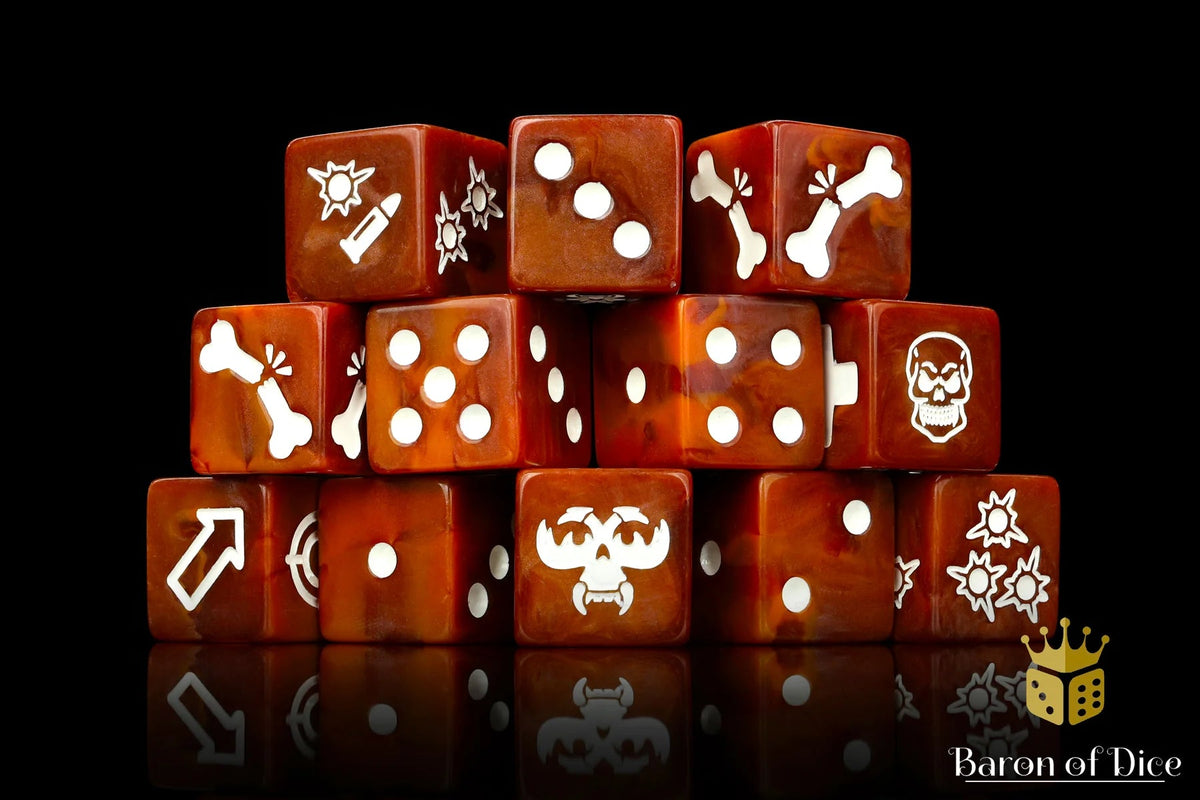 HammerHouse Baron Of Dice Underhive Oxidized Rust 12pcs by Baron of
