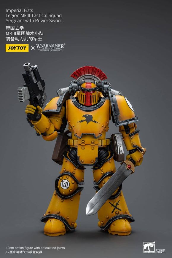 Joytoy Imperial Fists Legion MkIII Tactical Squad Sergeant with Power Sword Action Figures JoyToy 