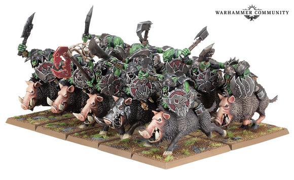 Orc & Goblin Tribes: Orc Boar Boyz Mob The Old World Games Workshop 