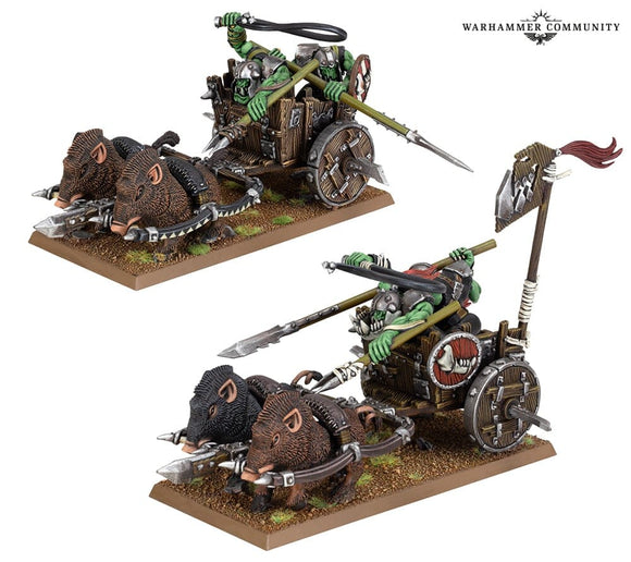 Orc & Goblin Tribes: Orc Boar Chariots The Old World Games Workshop 