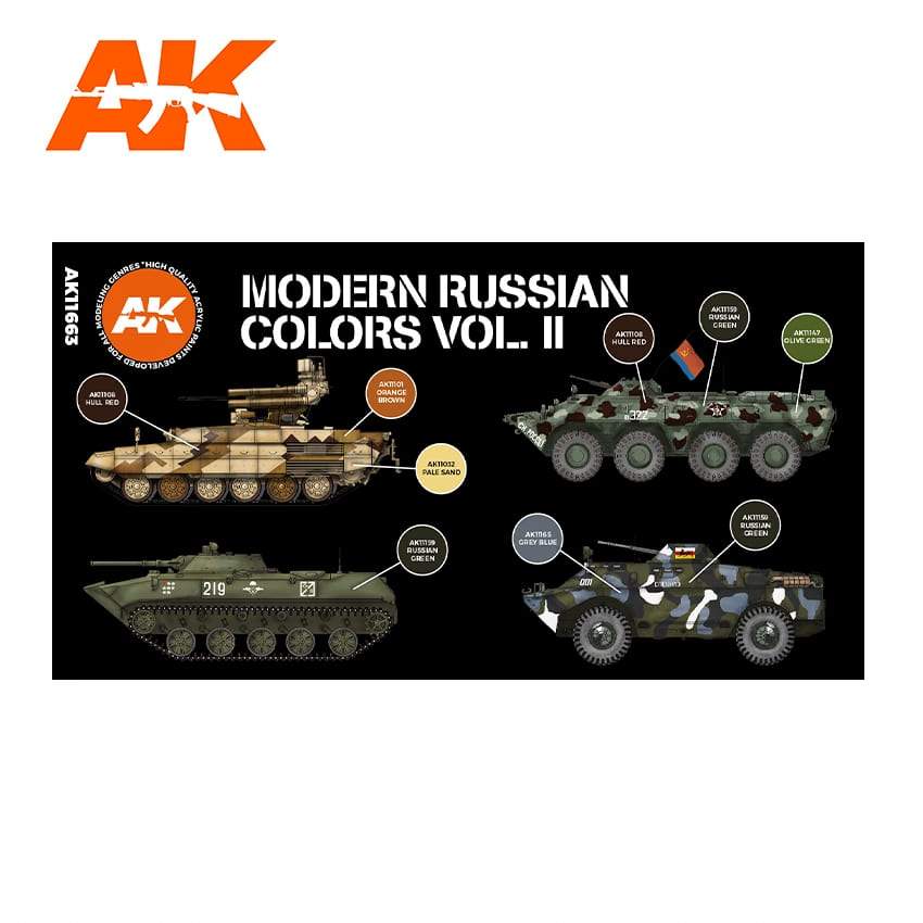 AK Interactive Modern Russian Colours Vol.2 3G Acrylic Paint Set AK11663