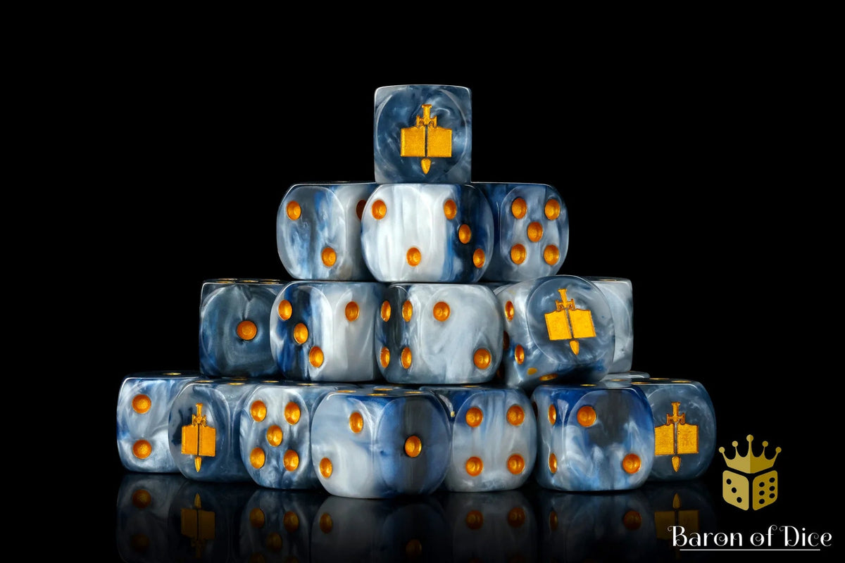 HammerHouse Baron Of Dice 16mm D6, Golden Tome Dice 25pcs by Baron