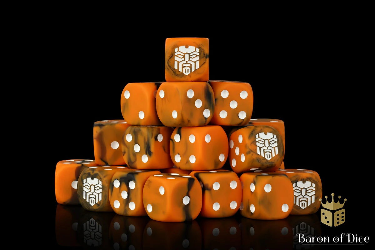 HammerHouse Baron Of Dice 16mm D6, Hearth Fire Dice 25pcs by Baron