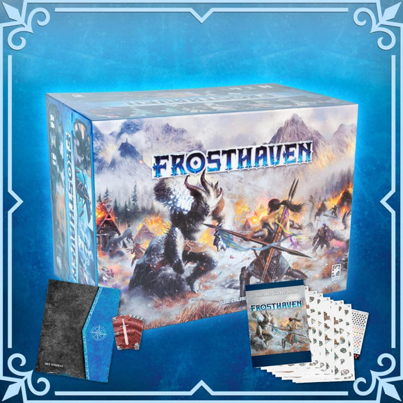 FROSTHAVEN (Kickstarter Bundle) + Solo Scenarios & Removable Stickers set Board & Card Games Cephalofair Games 