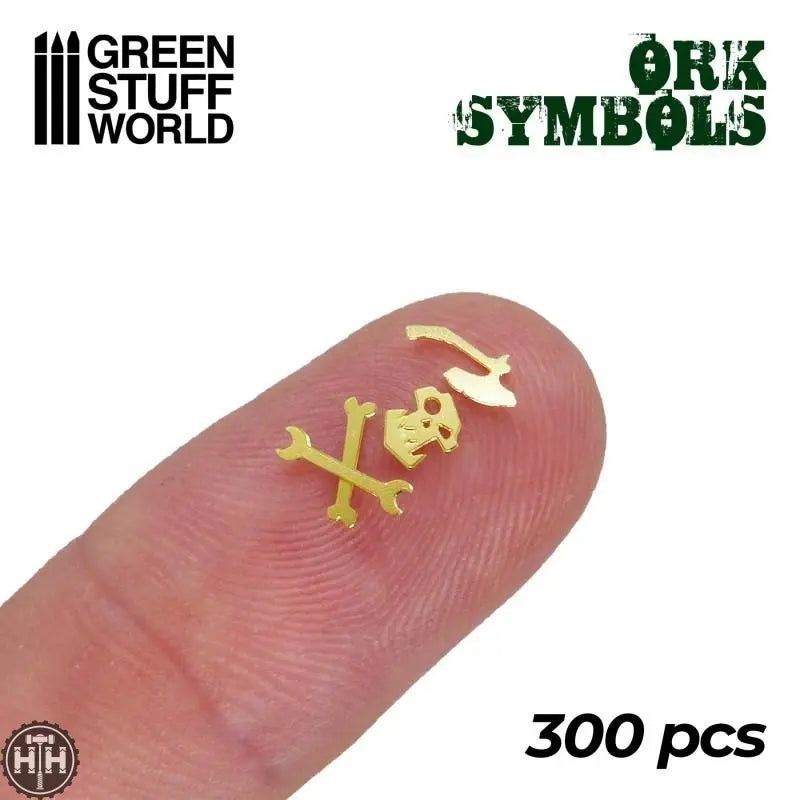 Green Stuff World - 300 Rune E Simboli Del Caos In Ottone Per Modellismo E Miniatura (2-4 Mm)