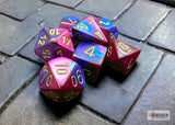 CHX-26428 Chessex Gemini Polyhedral Blue-Purple/gold 7-Die Set