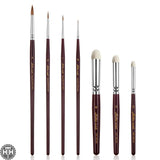 Golden Maple Master I: 4 Kolinsky Sable & 3 Goat Hair Miniature Paint Brush Set - 7pcs