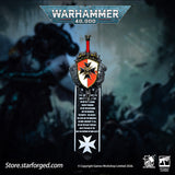 Starforged: Black Templar Sword Brethren Crusade Shield with Black Sword Starforged