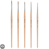 Golden Maple Premium Kolinsky Sable Painting Brush - 5PC Set