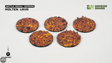 GamersGrass Molten Lava - Round 40mm (x5) GamersGrass
