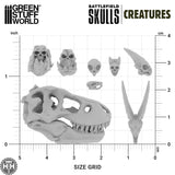 GSW 3D Printed - Skulls & Bones - Battlefield Skulls - Creatures Green Stuff World