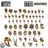 GSW 3D Printed - Skulls & Bones - Battlefield Skulls - Creatures Green Stuff World