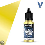 77102 - True Metallic: Metal Light Radiant Yellow 18ml True Metal Vallejo 