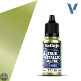 77115 - True Metallic: Metal Light Amber Green 18ml True Metal Vallejo 