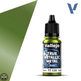 77135 - True Metallic: Metal Base Amber Green 18ml True Metal Vallejo 