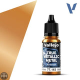 77163 - True Metallic: Metal Airbrush Imperial Gold 18ml True Metal Vallejo 
