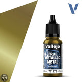 77176 - True Metallic: Metal Airbrush Greenish Gold 18ml True Metal Vallejo 