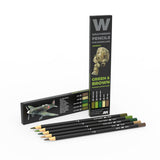Ak10040 Watercolor Pencil Set Green And Brown Camouflages