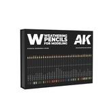 Ak10047 Weathering Pencils Deluxe Edition Box (37 Waterperncil Colors)