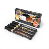 AK1300 METALLIC LIQUID MARKERS – 4 UNITS SET