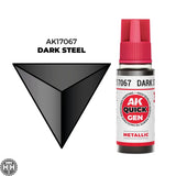 Ak17067 Dark Steel 18 Ml - Quick Gen AK Interactive