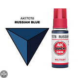 Ak17078 Russian Blue 18 Ml - Quick Gen AK Interactive