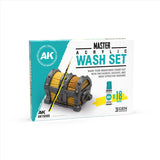 AK19300 Master Acrylic Wash Set Full Range 18 Colors