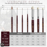 Golden Maple Master I: 4 Kolinsky Sable & 3 Goat Hair Miniature Paint Brush Set - 7pcs