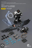 Joytoy Raven Guard Corvus Corax, Primarch of the XIX Legion with artificer-crafted lightning talons, archaeotech pistols, and whip - JT04179 JoyToy
