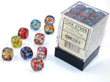 CHX-27959 Chessex Nebula 12mm d6 Primary/turquoise Dice Block (36 dice)