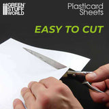 ABS Plasticard - MEDIUM SQUARES Textured Sheet - A4