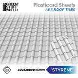 ABS Plasticard - ROOF TILES Textured Sheet - A4