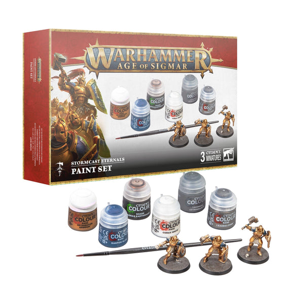 Age Of Sigmar Stormcast Eternals Paint Set AOS Paint Sets Games Workshop 