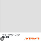 AK1010 Fine Primer Grey - Spray 400ml (2 nozzles) Primer Spray AK Interactive 