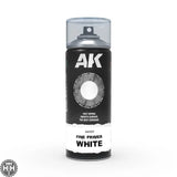 AK1011 Fine Primer White - Spray 400ml (2 nozzles) Primer Spray AK Interactive 