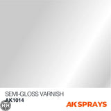 AK1014 Semi-Gloss varnish - Spray 400ml (2 nozzles) Varnish Spray AK Interactive 