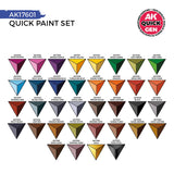 Ak17601 Quick Paint Set 36 Quick Gen Colors (2 Brushes) AK Quick Gen AK Interactive 
