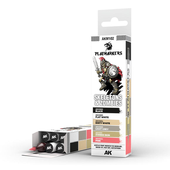 Akm102 Playmarkers Set - Skeletons & Zombies (6 Ref.) AK Playmarkers AK Interactive 