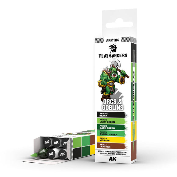 Akm104 Playmarkers Set - Orcs & Goblins (6 Ref.) AK Playmarkers AK Interactive 