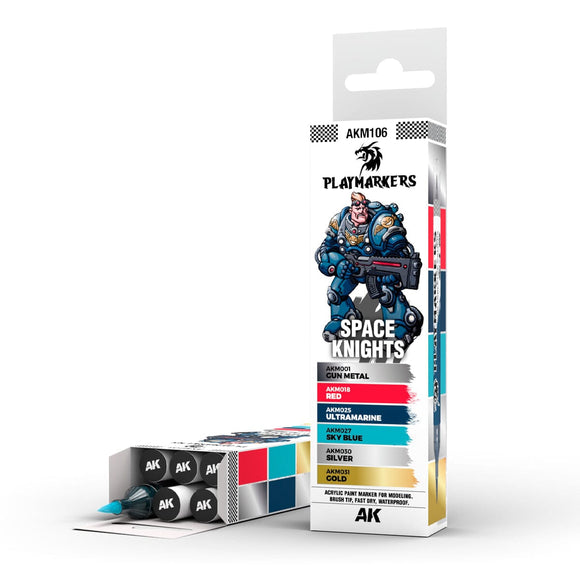 Akm106 Playmarkers Set - Space Knight (6 Ref.) AK Playmarkers AK Interactive 