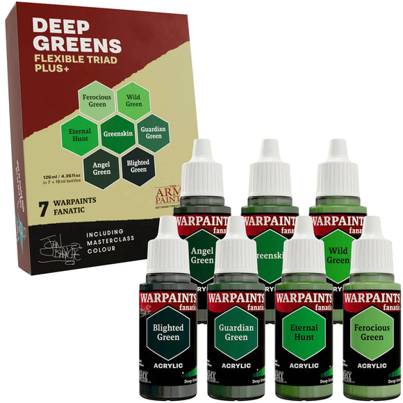 Army Painter Flexible Triad Plus: Deep Greens Paint Set Army Painter 
