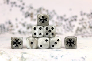 Baron Of Dice: 16Mm D6 Knight Templars Dice 25pcs 16mm D6 Designs Baron of Dice