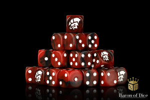 Baron Of Dice: 16mm D6 Savage Aliens 25pcs 16mm D6 Designs Baron of Dice 