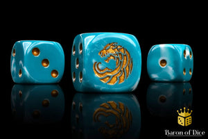 Baron Of Dice: 16mm D6 Tribal Wolf 25pcs 16mm D6 Designs Baron of Dice 