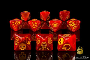 Baron Of Dice: Superhero Collection, Armored Suit D8 Dice Set 10pcs Superhero Collection Baron of Dice