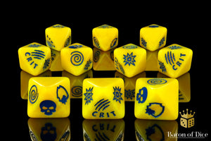 Baron Of Dice: Superhero Collection, Claws D8 Dice Set 10pcs Superhero Collection Baron of Dice