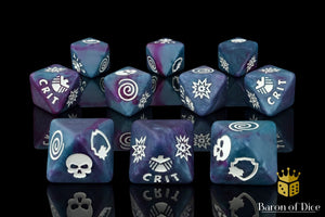 Baron Of Dice: Superhero Collection, Secret Collective D8 Dice Set 10pcs Superhero Collection Baron of Dice