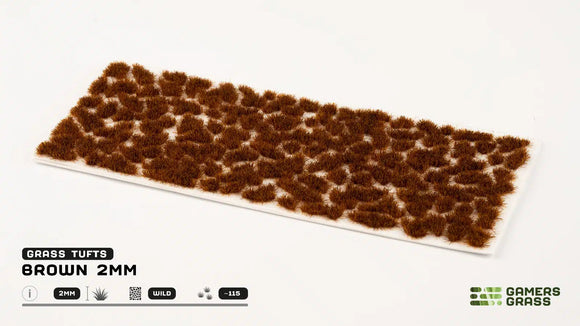 Brown 2mm 2mm Tufts Gamers Grass 