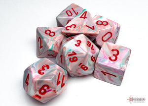 Chessex Festive Pop art/red Polyhedral 7-Dice Set 7-Die Set Chessex 